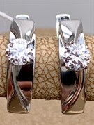 *Серьги Белый Фианит цв Белое арт. 02-4298-00-501-1120-38-569 (вес 2,89 г)