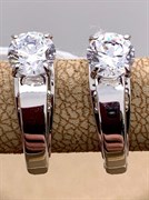 *Серьги Белый Фианит цв Белое арт. 02-4318-00-501-1120-38-023 (вес 3,68 г)
