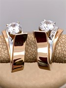 *Серьги Белый Фианит цв Красное и Белое арт. 02-4221-00-501-1111-67-721 (вес 4,98 г)