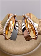*Серьги Белый Фианит цв Лимонное, Красное, Белое арт. 02-4056-00-401-1140-23-653 (вес 4,21 г)