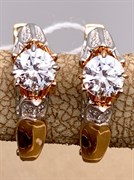 *Серьги Белый Фианит цв Красное арт. 02-4296-00-501-1110-38-802 (вес 3,89 г)
