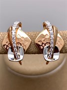 *Серьги Белый Фианит цв Красное и Белое арт. 02-4017-00-401-1111-48-219 (вес 3,84 г)