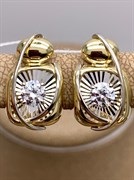 *Серьги Белый Фианит цв  Лимонное, Белое арт. 02-4277-00-501-1121-38-133 (вес 4,25 г)