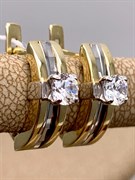 *Серьги Белый Фианит цв  Лимонное, Белое арт. 02-4294-00-501-1121-38-540 (вес 3,93 г)