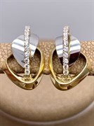 *Серьги Белый Фианит цв  Лимонное, Белое арт. 02-4342-00-401-1121-23-660 (вес 4,01 г)