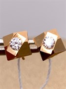 *Пусеты Белый Фианит цв Красное арт. 02-4014-00-401-1110-03-650 (вес 1,82 г)