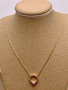 *Колье р.45-50 Белый Фианит цв Красное арт. 07-0195-00-501-1110-38-995 (вес 2,91 г)