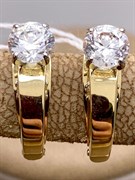 *Серьги Белый Фианит цв Лимонное арт. 02-4318-00-501-1130-38-265 (вес 3,94 г)