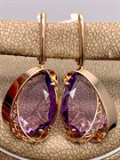 *Серьги Аметист цв Красное арт. 02-3785-00-203-1110-46-641 (вес 5,27 г)