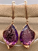 *Серьги Аметист цв Красное арт. 02-3670-00-203-1110-46-737 (вес 4,98 г)