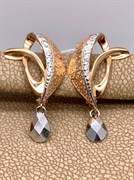 *Серьги Белый Фианит цв Красное и Белое арт. 02-4027-00-401-1111-48-366 (вес 2,9 г)