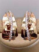 *Серьги Белый Фианит цв Красное, Лимонное арт. 02-4096-00-401-1113-66-319 (вес 4,68 г)