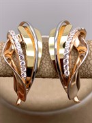 *Серьги Белый Фианит цв Красное, Лимонное арт. 02-4199-00-401-1113-48-498 (вес 4,4 г)