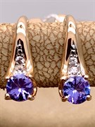 *Серьги Танзанит цв Красное арт. 20999234-105 (вес 2,57 г)
