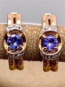 *Серьги Танзанит цв Красное арт. 20990141-627 (вес 3,41 г)