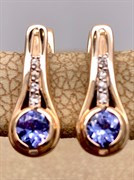 *Серьги Танзанит цв Красное арт. 20991407-619 (вес 2,97 г)