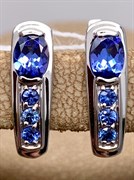 *Серьги Танзанит цв Белое арт. 2820815-521 вес 2,65 г