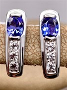 *Серьги Танзанит цв Белое арт. 2990815-824 вес 2,58 г