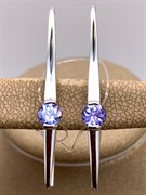 *Серьги Петли Танзанит цв Белое арт. 2-208289-00-31-895 (вес 3 г)