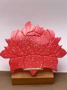 Подставка цветок лотос Кораллово-Розовый арт 055025 вес 41,95 гр Украшение для интерьера Ручная работа