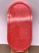 Поднос Кораллово-Розовый арт 060325 вес 114,05 гр Украшение для интерьера Ручная работа