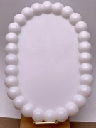 Поднос Белый арт 070325 вес 182,38 гр Украшение для интерьера Ручная работа