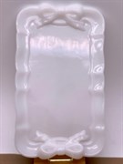 Поднос Белый арт 070925 вес 115,64 гр Украшение для интерьера Ручная работа