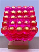 Шкатулка кубик Неоновый розовый арт 071425 вес 342,22 гр Украшение для интерьера Ручная работа