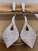*Серьги Белый Фианит Микро Вставки арт. 4850R60399er-424 Вес 6,6 г