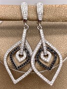 *Серьги Фианит Микс Микро Вставки арт. 4852R65152Wer-431 Вес 7 г