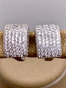 *Серьги Белый Фианит Микро Вставки арт. 4850R65003er-557 Вес 3,5 г