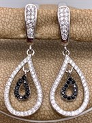 *Серьги Фианит Микс Микро Вставки арт. 4852R60014Wer-299 Вес 3,8 г