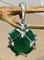 *Подвеска Зеленый Агат Белый Родий арт. П1025Ю/Ag-607/10-663 (вес 1,61 г) - фото 151761 *Подвеска Зеленый Агат Белый Родий арт. П1025Ю/Ag-607/10-663 (вес 1,61 г) - фото 151761