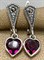 *Серьги Микс Марказит Гранат Родолит Сердце арт. HE0709-706 вес 4,15 г - фото 193235 *Серьги Микс Марказит Гранат Родолит Сердце арт. HE0709-706 вес 4,15 г - фото 193235
