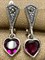 *Серьги Микс Марказит Гранат Родолит Сердце арт. HE0709-706 вес 4,15 г - фото 193236 *Серьги Микс Марказит Гранат Родолит Сердце арт. HE0709-706 вес 4,15 г - фото 193236