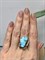 *Кольцо р.17,5 Бирюза Казахстан АРТ 3162-2 ВЕС 5,3 Г - фото 207857