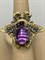 *Кольцо р.17 Мотылек Аметист Бразилия Арт 49417 Вес 13,23 г - фото 212106