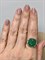 *Кольцо р.19 Зеленый Агат Урал арт. К1035Ю/Ag-607/10-169 вес 2,94 г - фото 243715