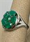 *Кольцо р.19 Зеленый Агат Урал арт. К1035Ю/Ag-607/10-169 вес 2,94 г - фото 243721