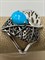 *Кольцо р.18 Бирюза арт. SM-R02902-X-WB-T-X-X-464 вес 5,8 г - фото 253888
