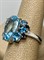 *Кольцо р.17 Голубой Топаз арт. AS-R07971-X-W-BU-X-BL-998 вес 4,4 г - фото 264492