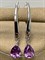 *Серьги Прищепки Аметист арт. 02-1988/00АМ-00-046 Вес 5,07 г - фото 279988