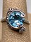 *Кольцо р.18 Рыбка Марказит Голубой Топаз арт. HR1615-587 вес 4,98 г - фото 316768