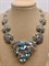 *Колье р.50 Микс Марказит Голубой Топаз арт. NE509-271 вес 62,66 г - фото 332249