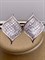 *Серьги Пусеты Белый Фианит Микро Вставки арт. 4851R60284-699 Вес 2,7 г - фото 348724