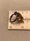 *Кольцо р.17,5 Янтарь Черный Родий Лимонная Позолота арт. 43030219541-203, (Вес 7,6г) - фото 349649