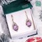 *Серьги Перья Жар-птицы Аметист цв Красное арт. 02-3762-00-209-1110-46-405 вес 6,04 г - фото 56977